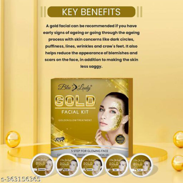 Rija Gold Facial Kit,24K Gold Glow & Glorious Shine,