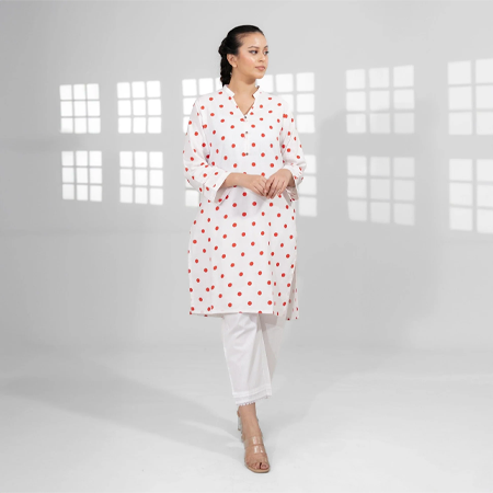Hud Hud Women's V Neck Style Stitched Kurti