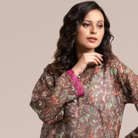 East West Women’s Pearl Placket Style Lawn Kurti